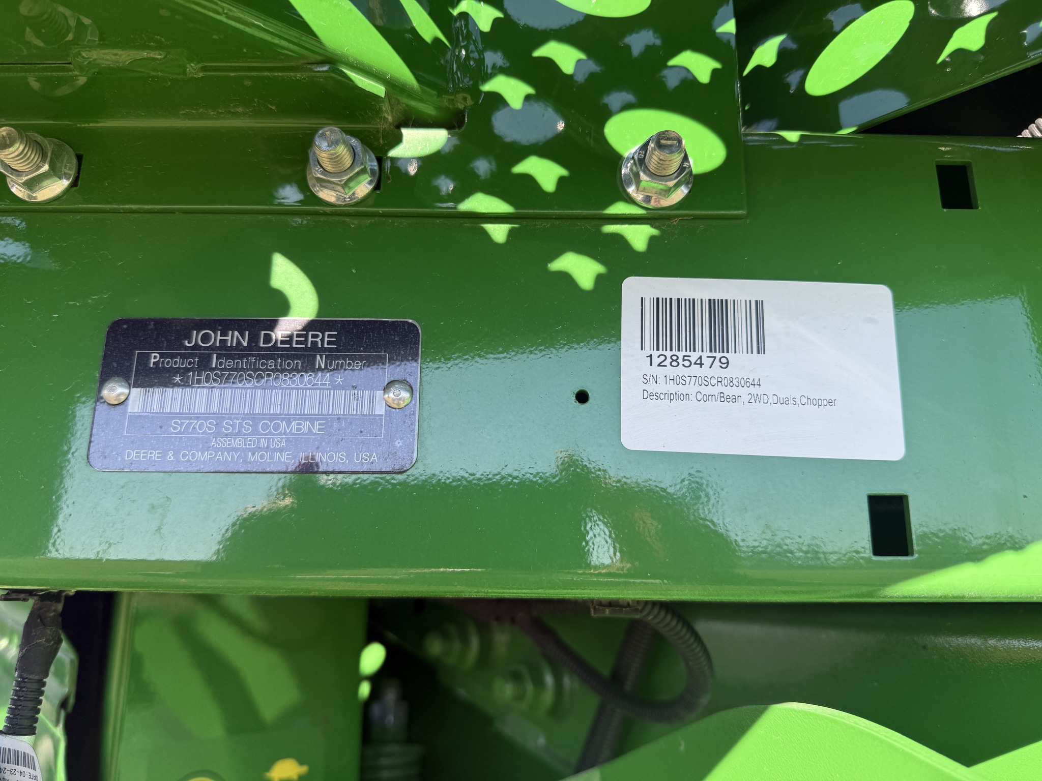 2024 John Deere S770 Image 3