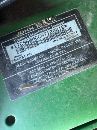 2022 John Deere Z960M