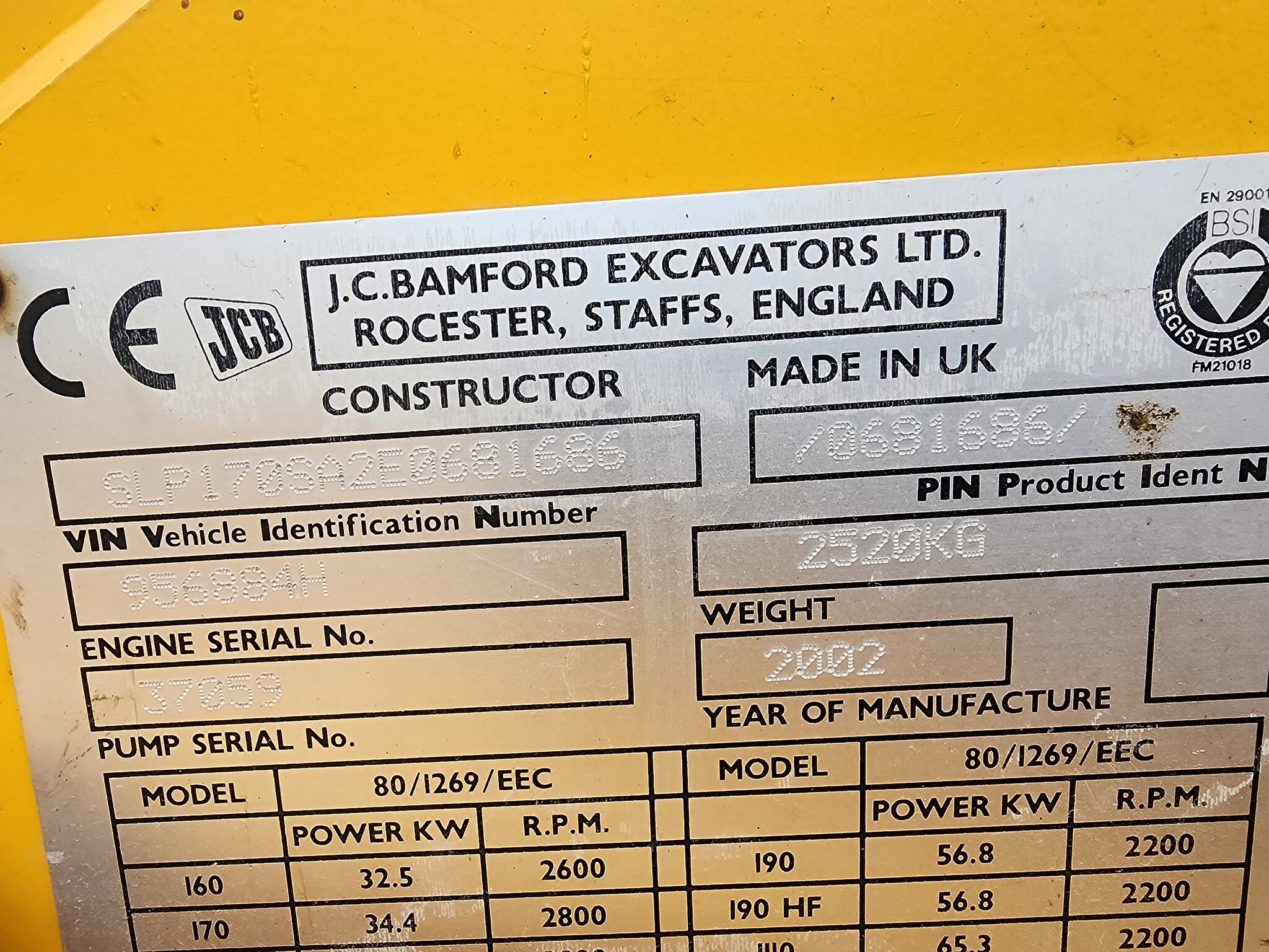 2002 JCB 170 Image 12