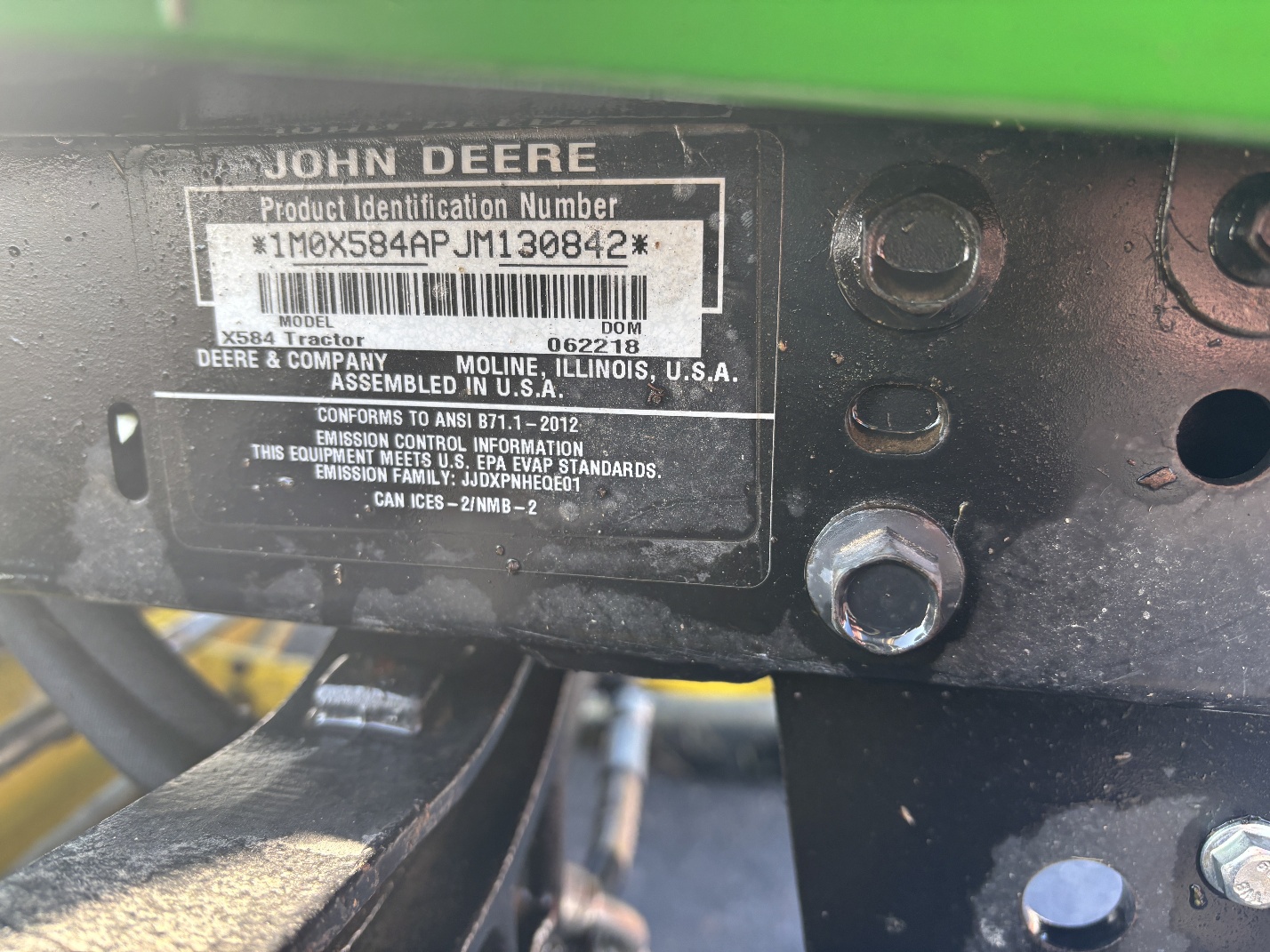 Used 2018 John Deere X584 Lawn & Garden Tractors at Koenig Equipment in Lebanon, OH - PhotoXL12