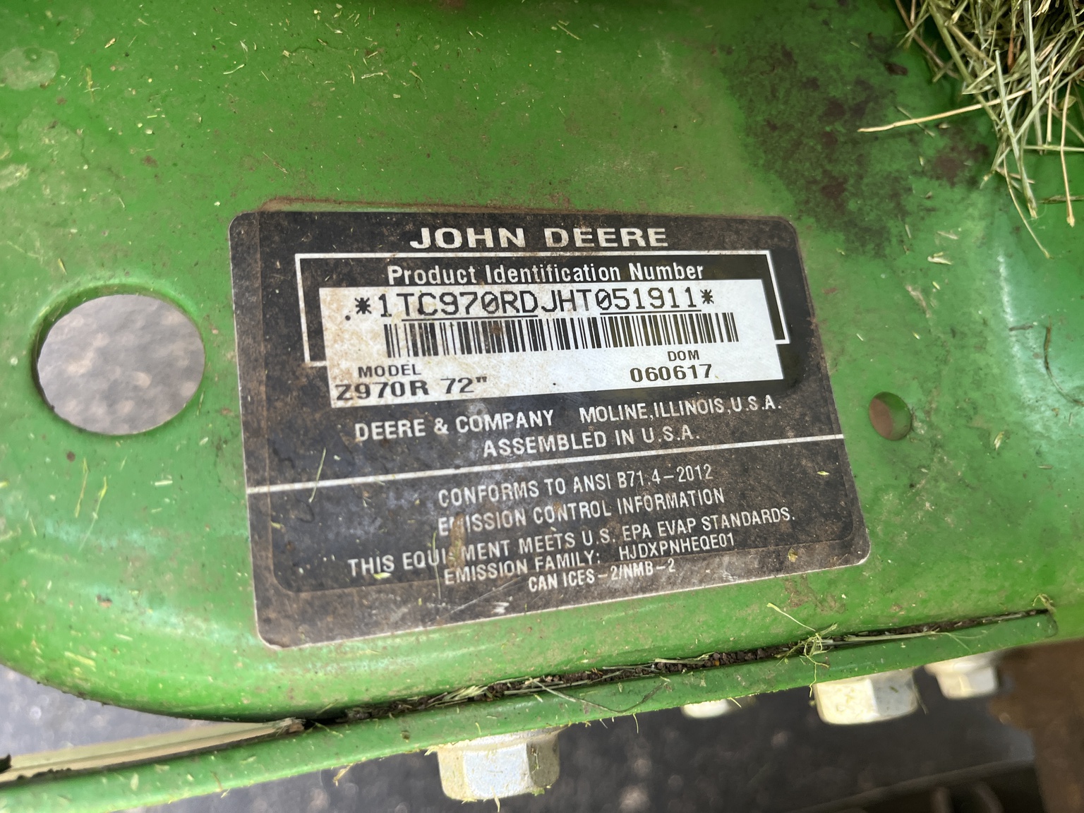  2017 John Deere Z970R at Heritage Tractor in Adrian, MO