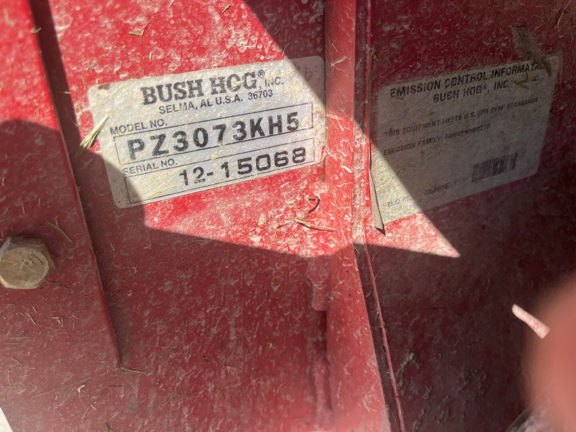 2015 Bush Hog PZ3073 Image 9