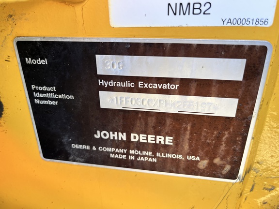 2017 John Deere 30G