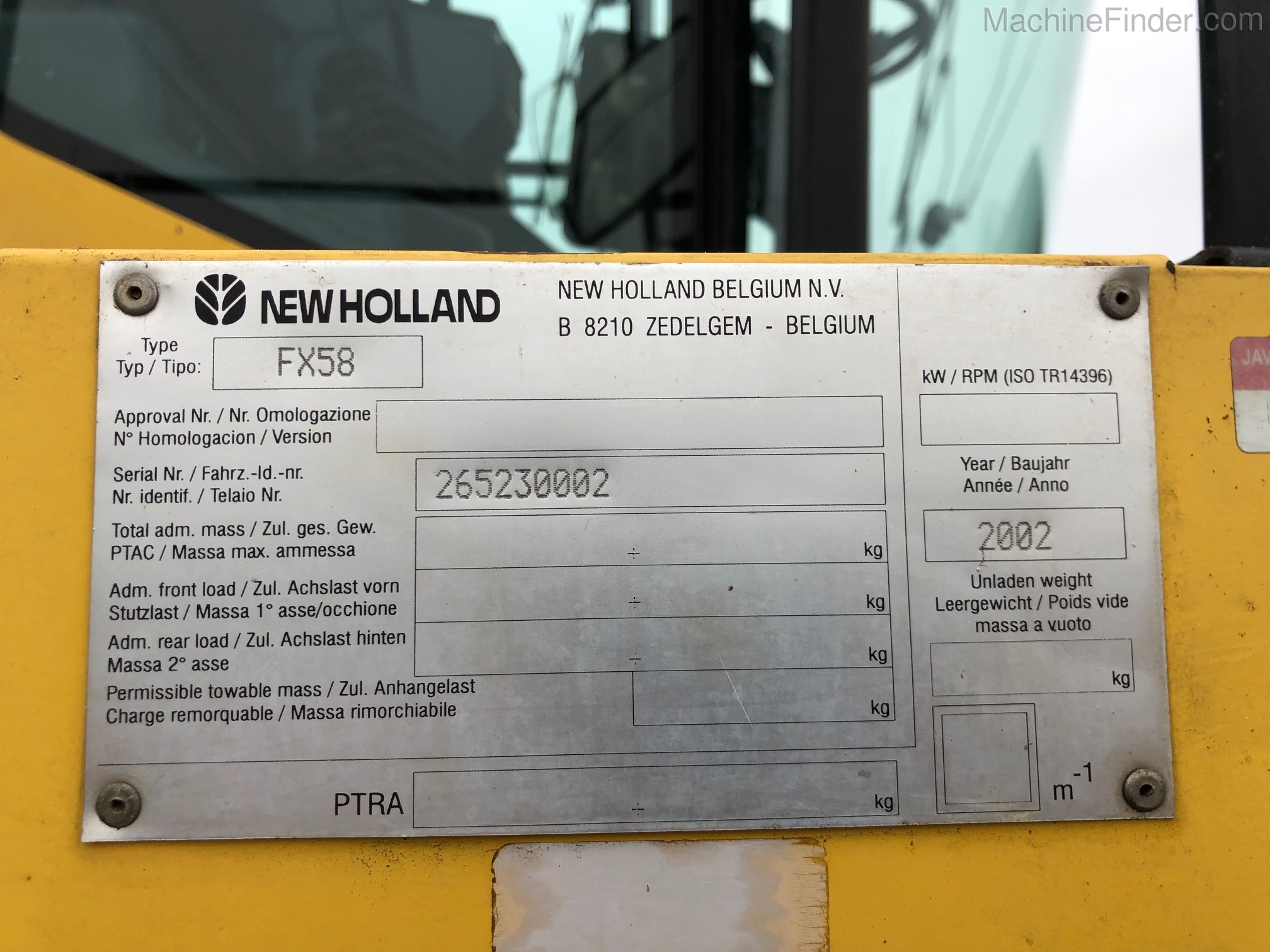 2002 New Holland FX58 Image 2