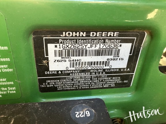Photo of 2015 John Deere Z625