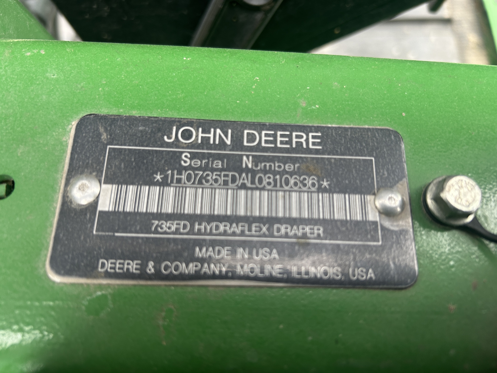  2020 John Deere 735FD at Heritage Tractor in Adrian, MO