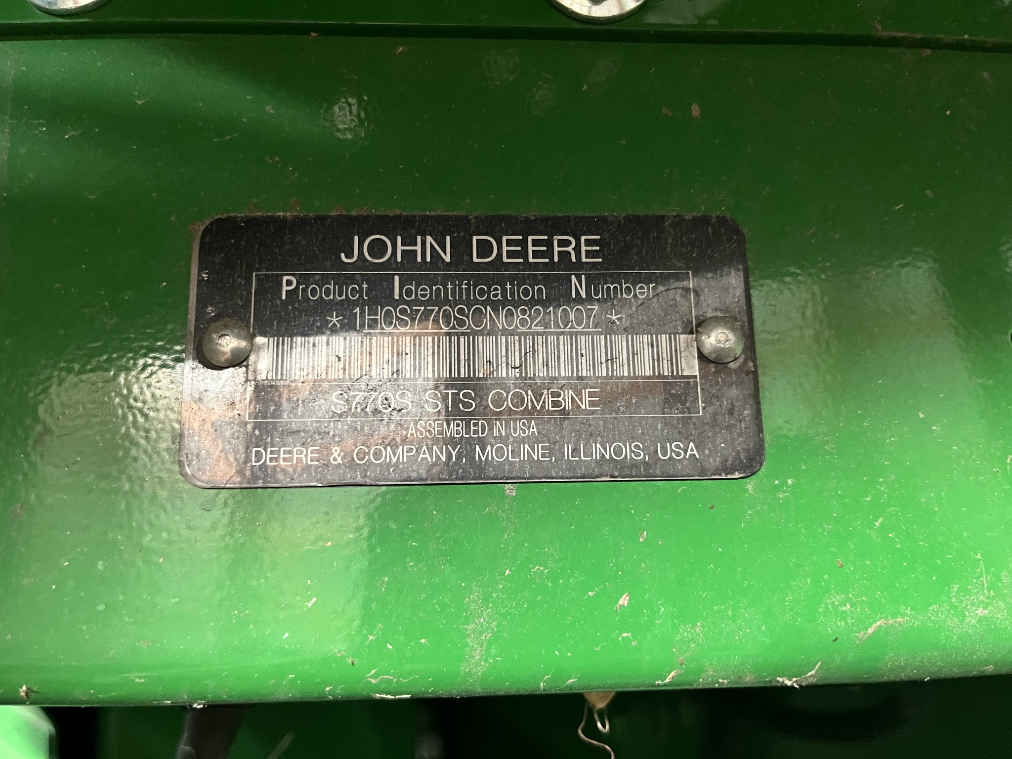  2022 John Deere S770 at Heritage Tractor in Seneca, KS
