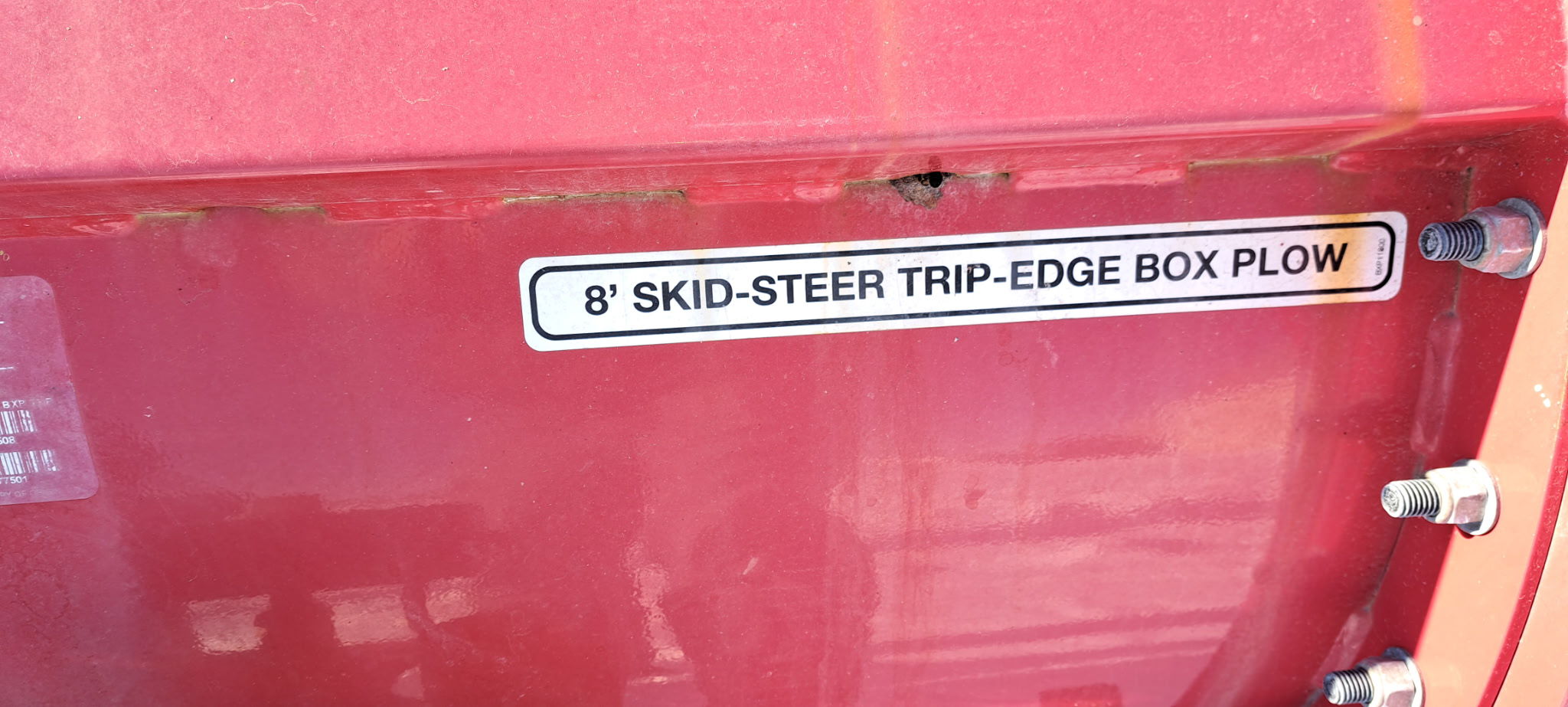 Boss 8' Skid Steer Trip-Edge Box Plow Image 1