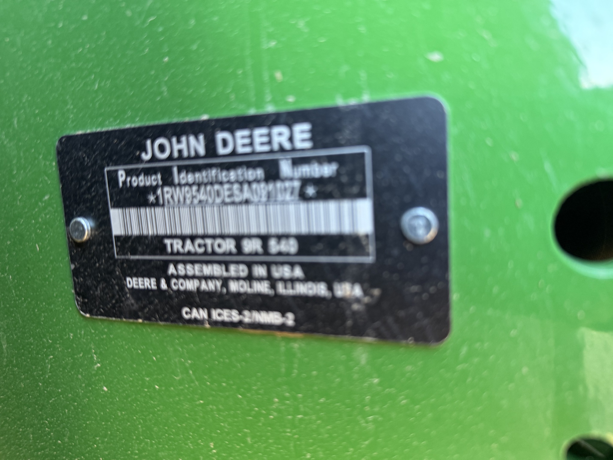  2025 John Deere 9R 540 at Heritage Tractor in Nevada, MO