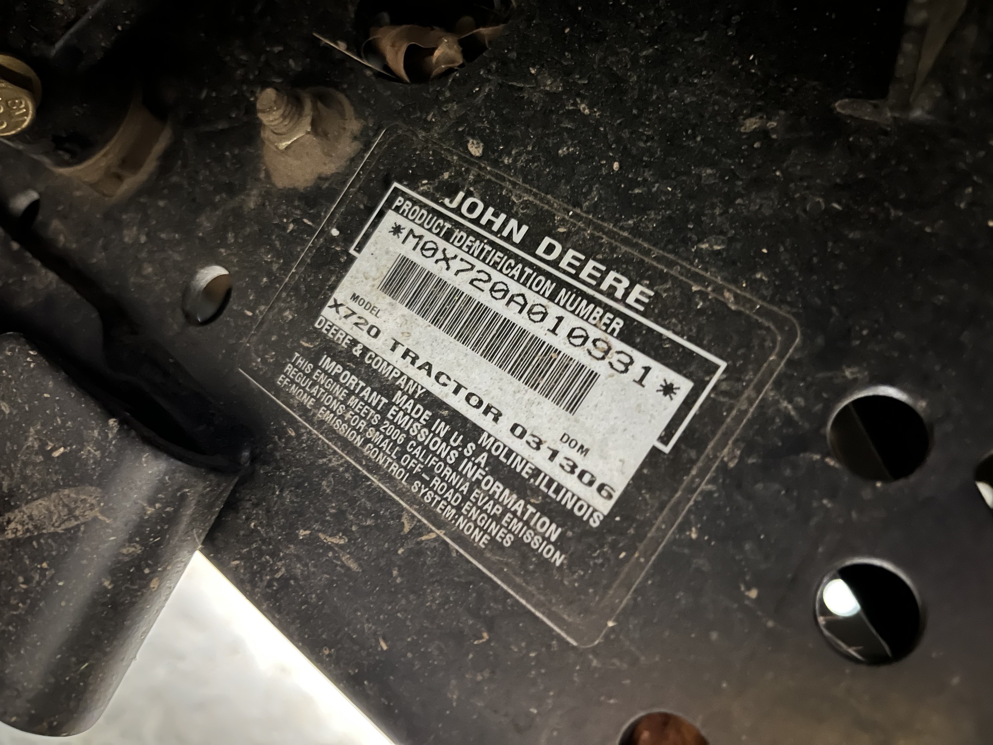 2006 John Deere X720 Image 1