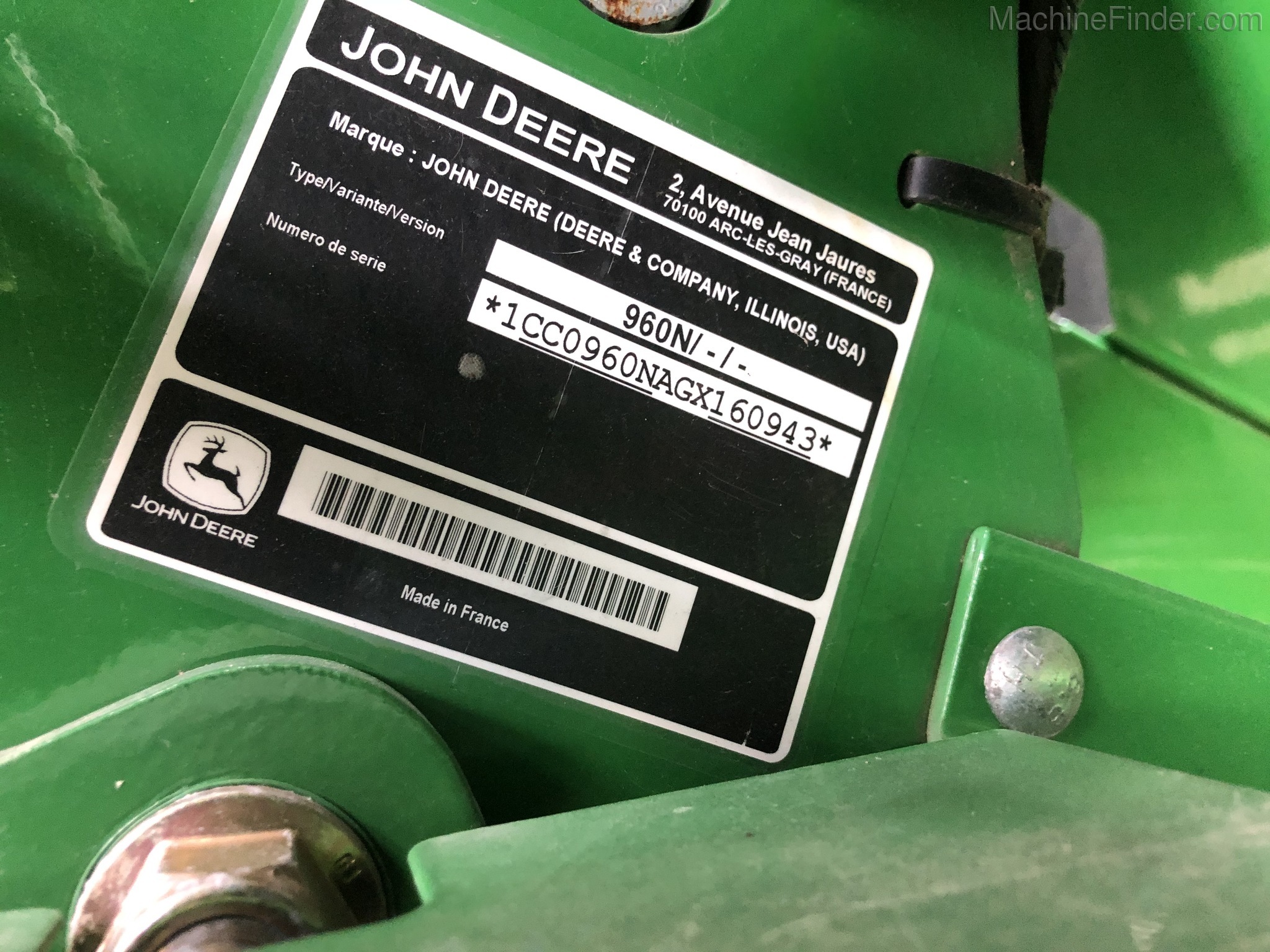 2016 John Deere 960 Image 8