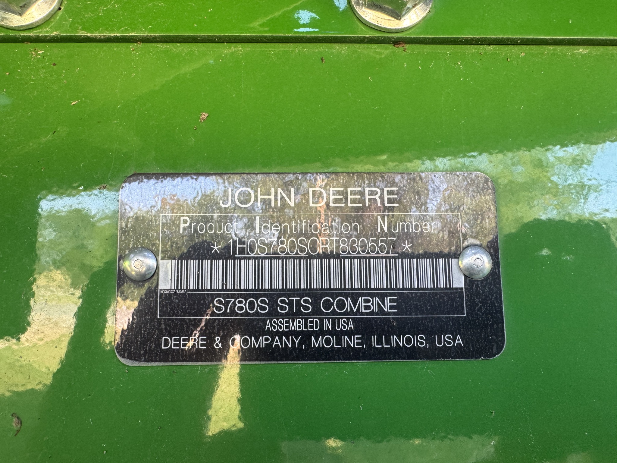  2024 John Deere S780 at Heritage Tractor in Monmouth, IL