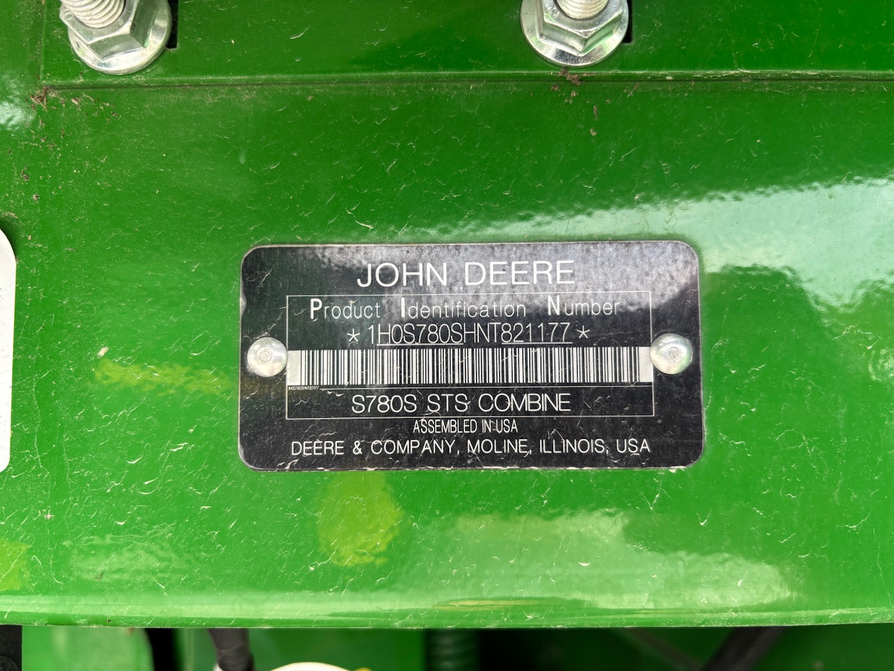  2022 John Deere S780 at Heritage Tractor in Macomb, IL