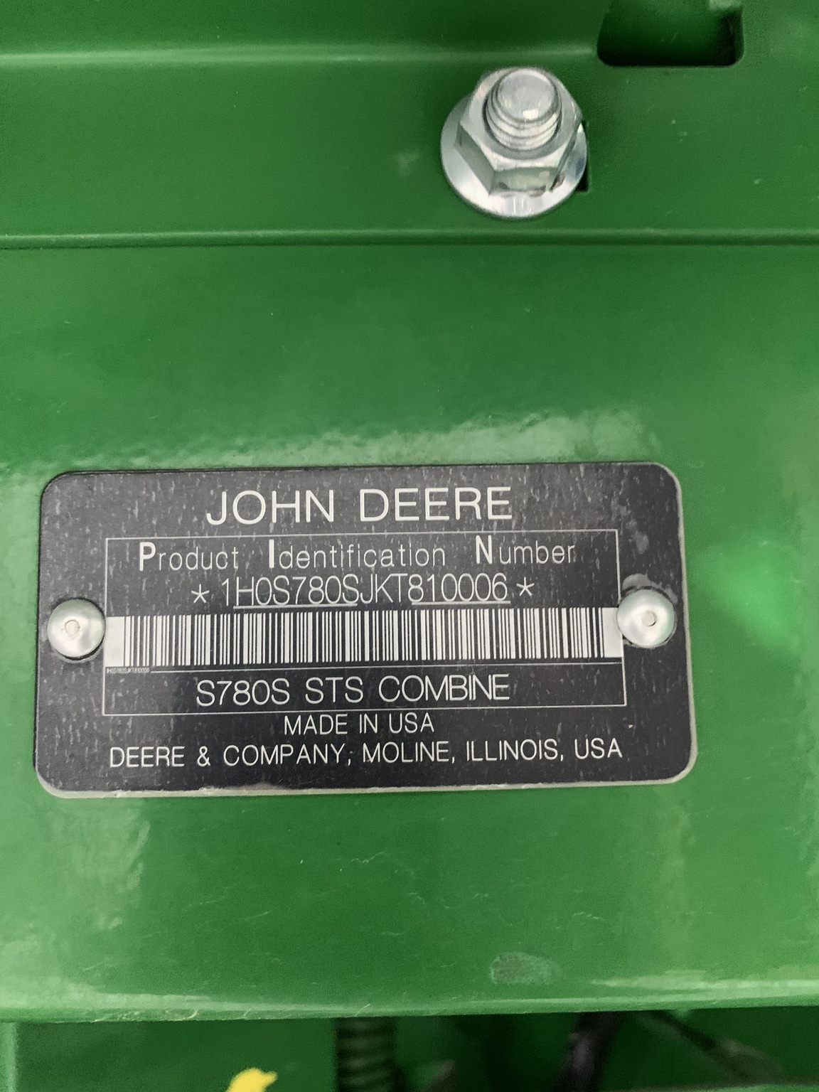 2019 John Deere S780 Image 6