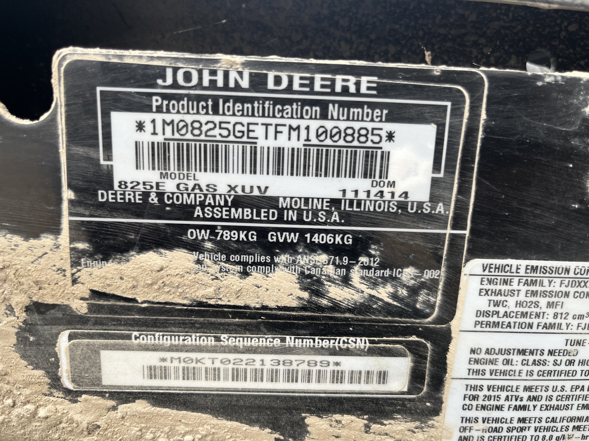  2015 John Deere XUV 825i Power Steering at Heritage Tractor in Atchison, KS