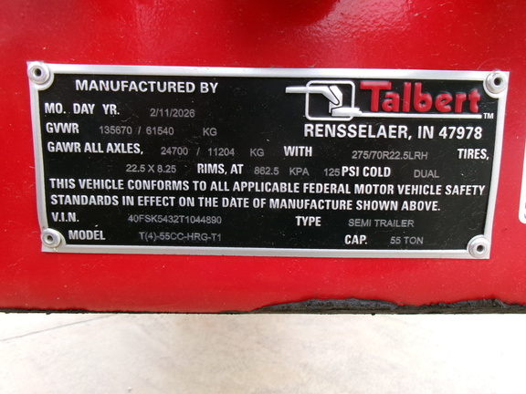 2026 Talbert T455CC