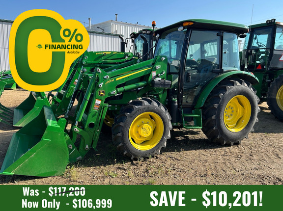  John Deere 5075E Premium Cab Tractor + Loader