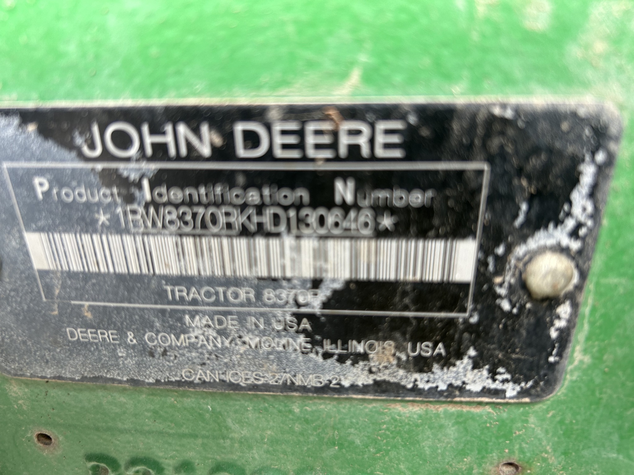 2018 John Deere 8370R at Heritage Tractor in Clinton, MO
