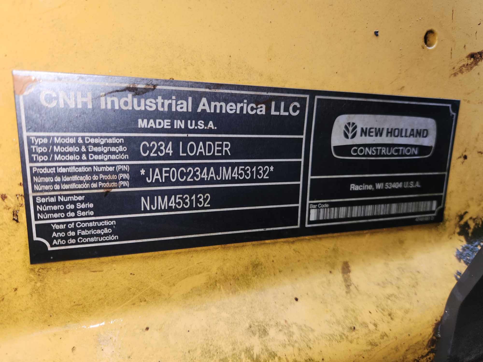 2019 New Holland C234 Image 8