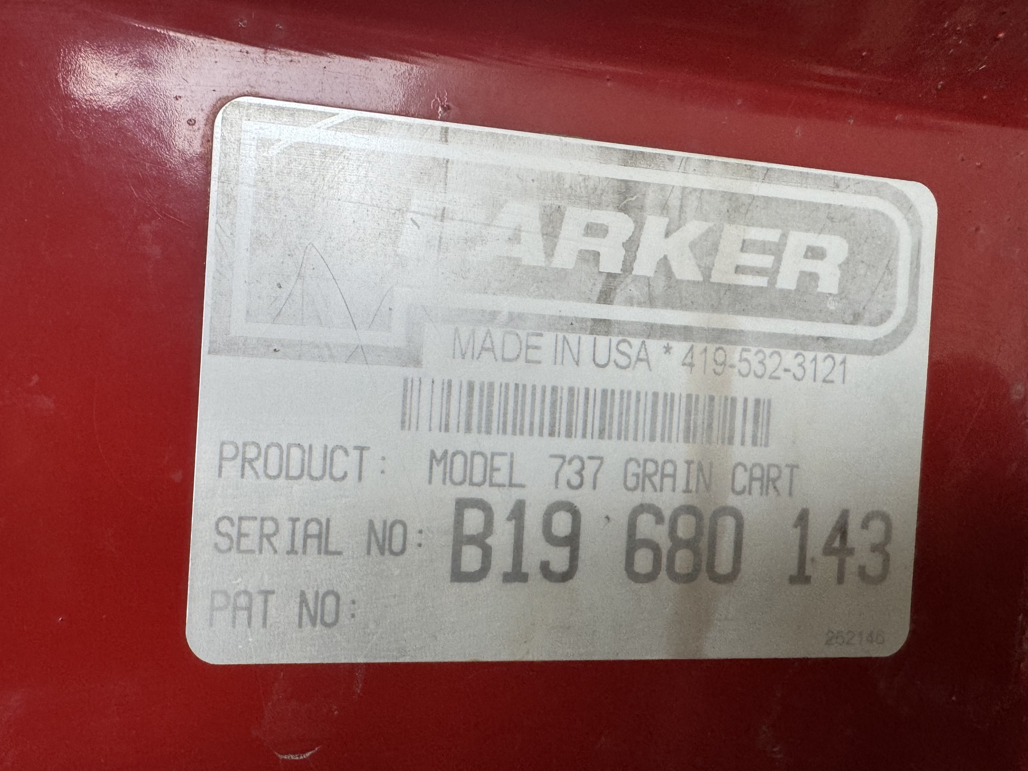  2004 Parker 737 at Heritage Tractor in Brimfield, IL