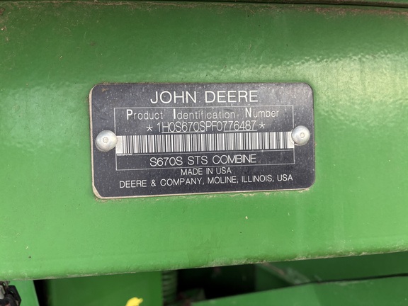 2015 John Deere S670 (10th thumbnail)