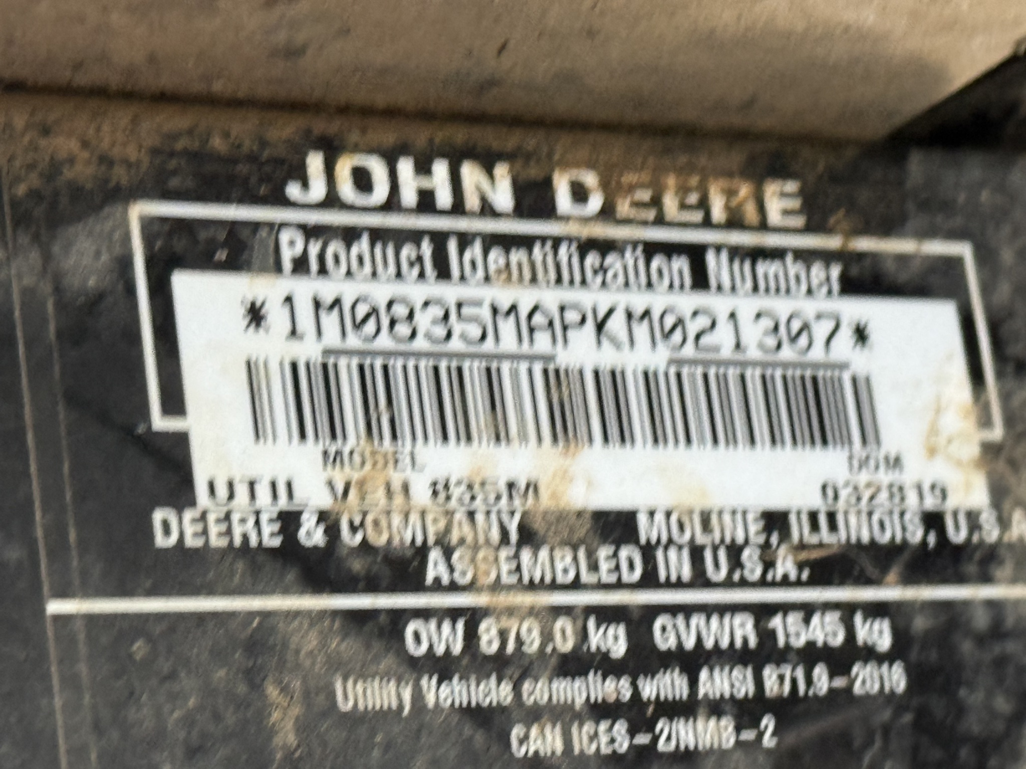  2019 John Deere XUV 835M at Heritage Tractor in Nevada, MO