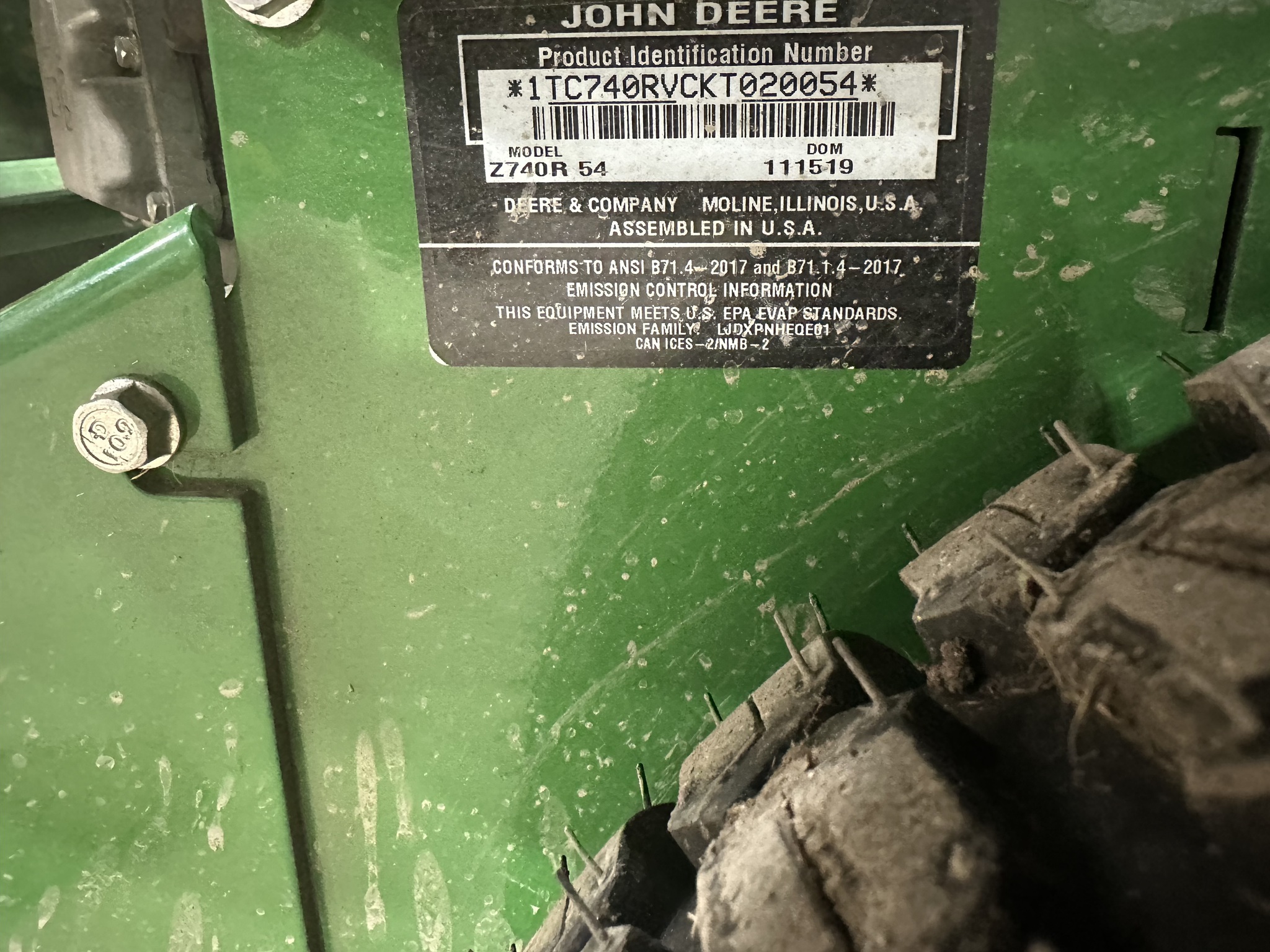 2020 John Deere Z740R Image 9