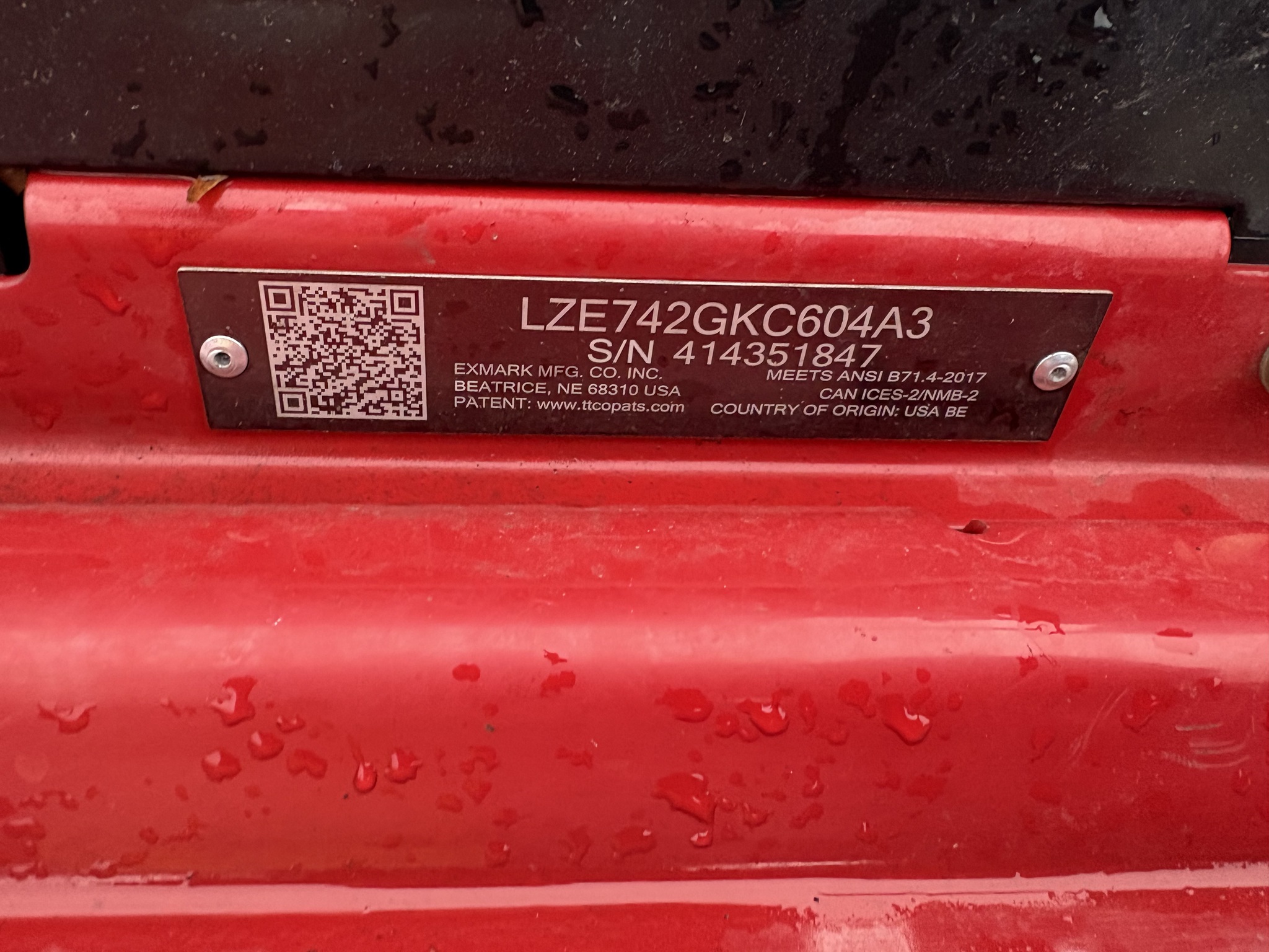  2024 Exmark LZE742GKC604A3 at Heritage Tractor in Roanoke, IL