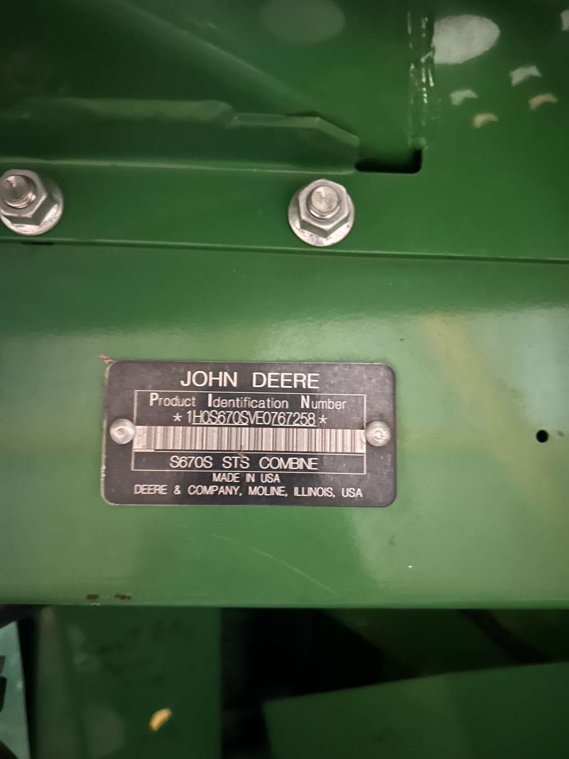 2014 John Deere S670 Image 5
