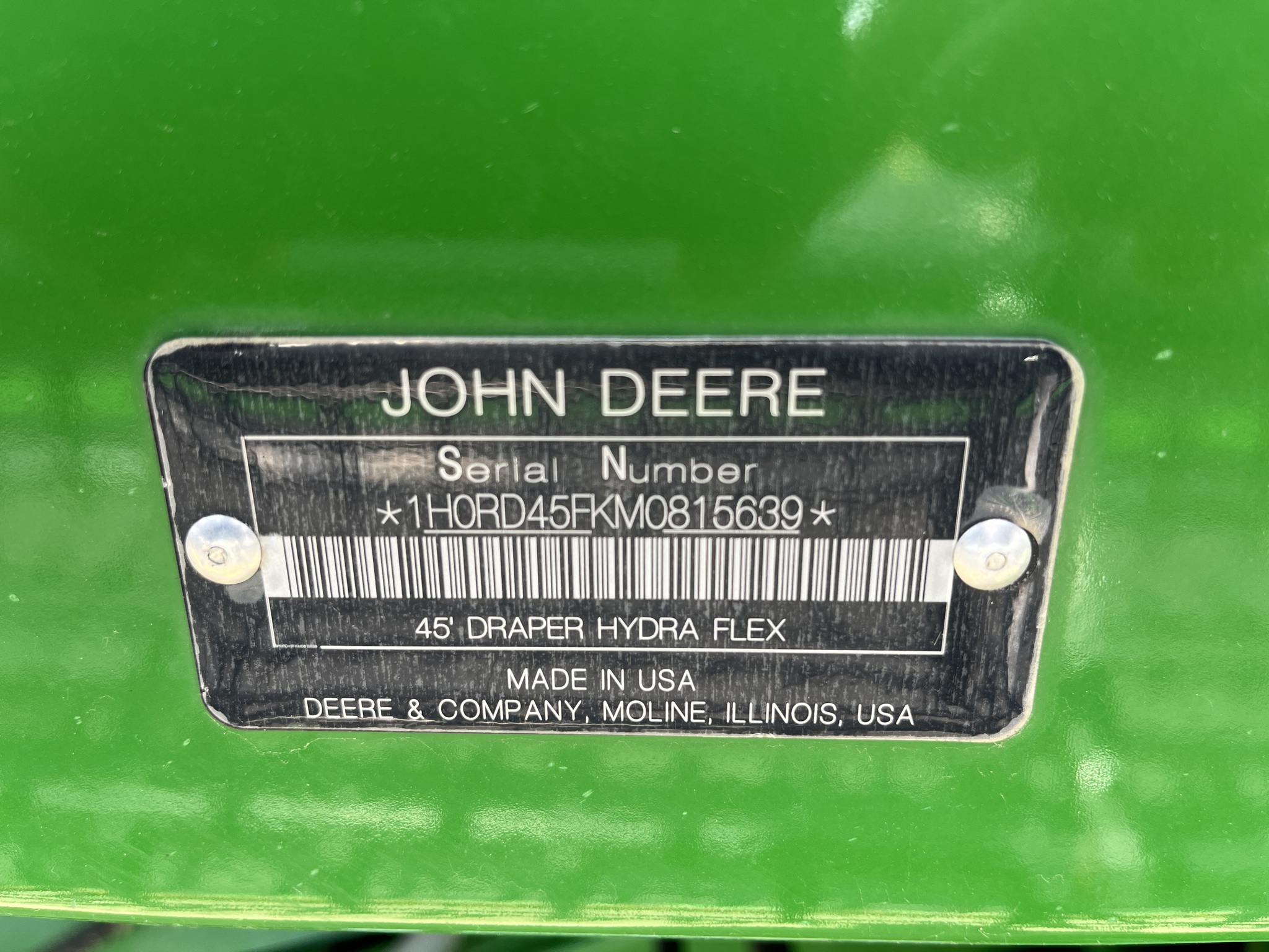  2021 John Deere RD45F at Heritage Tractor in Pittsburg, KS