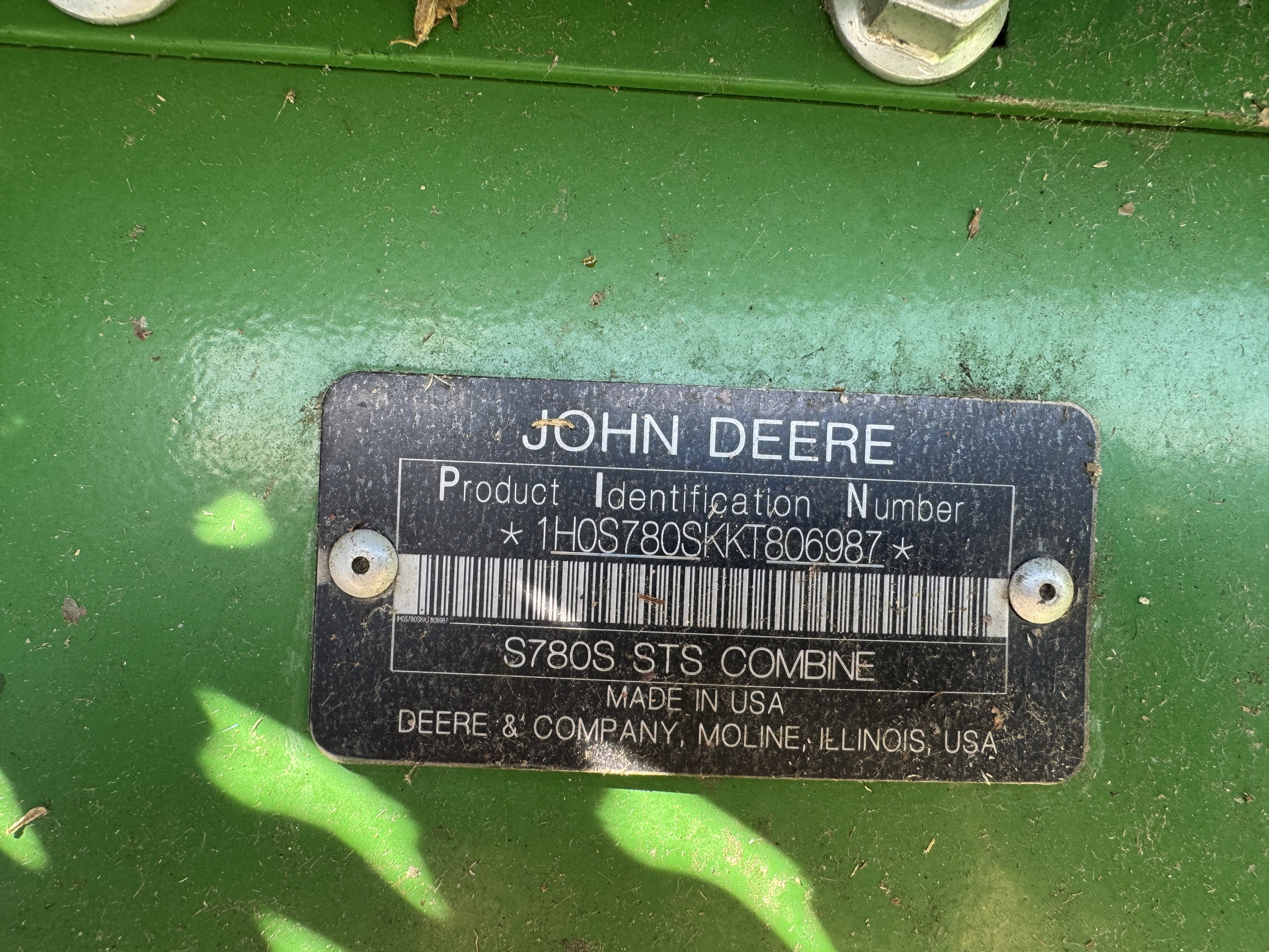 2019 John Deere S780 Image 2
