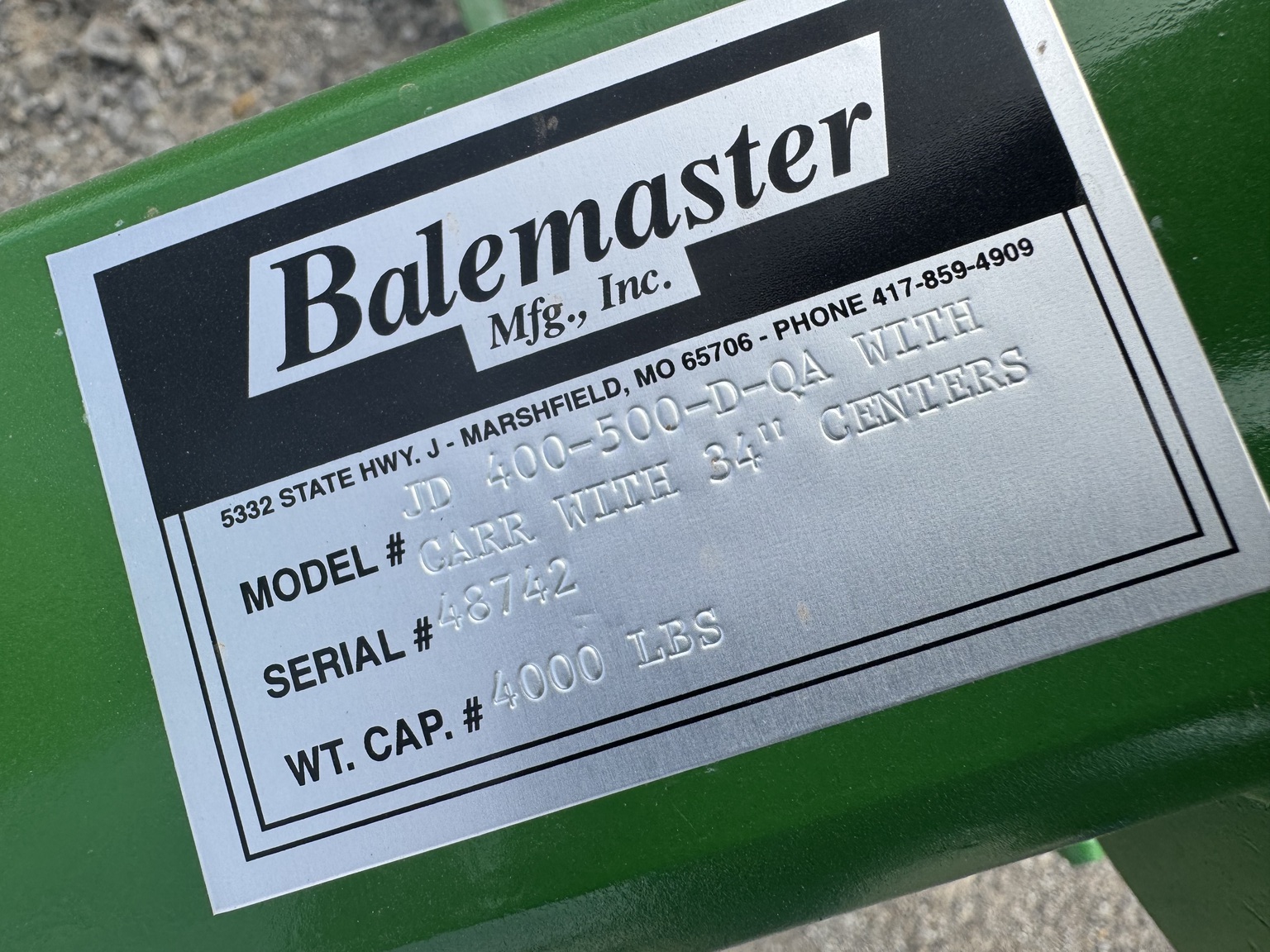  2025 BaleMaster JD400-500D at Heritage Tractor in Pittsburg, KS