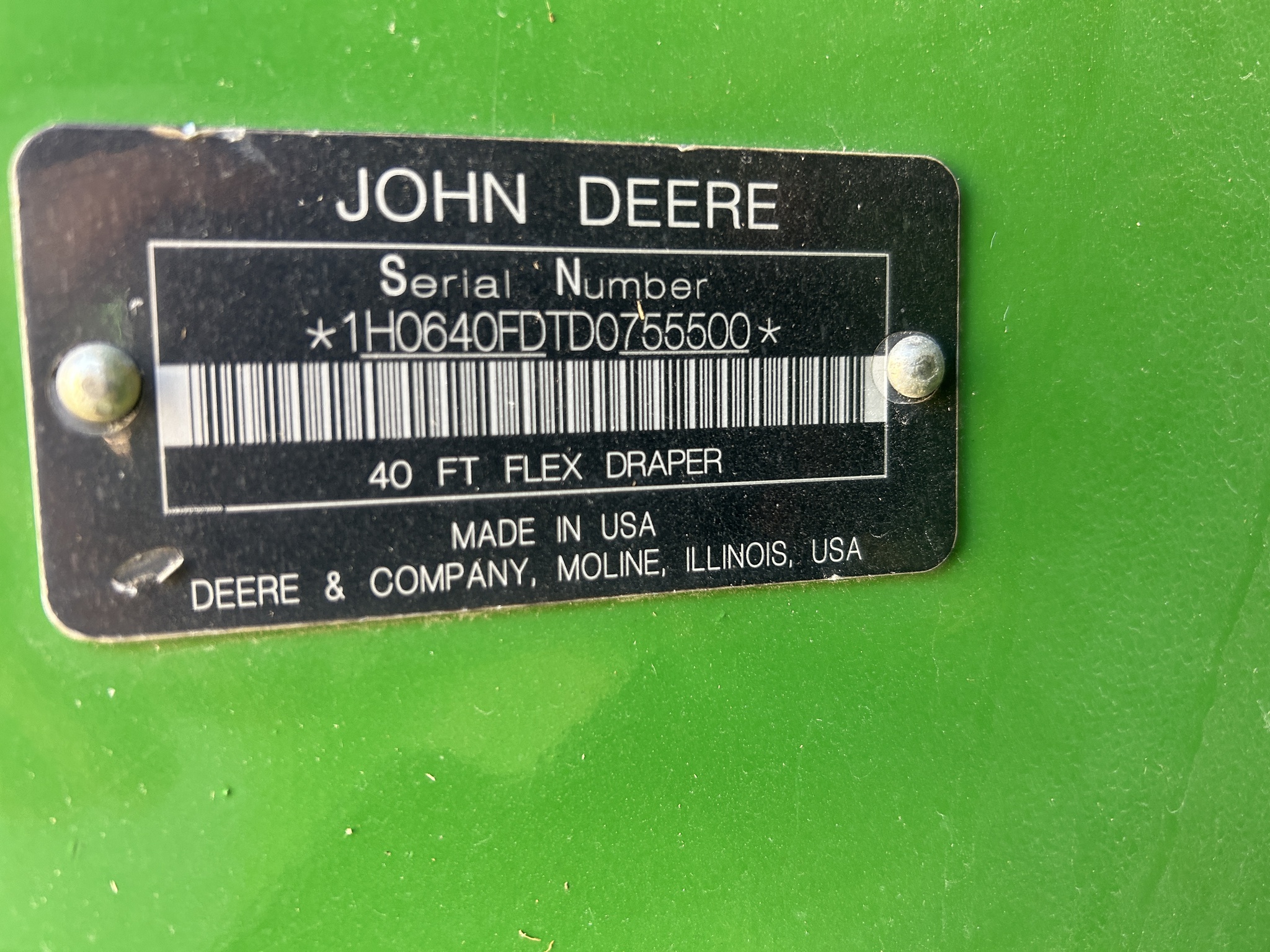  2013 John Deere 640FD at Heritage Tractor in Baldwin City, KS