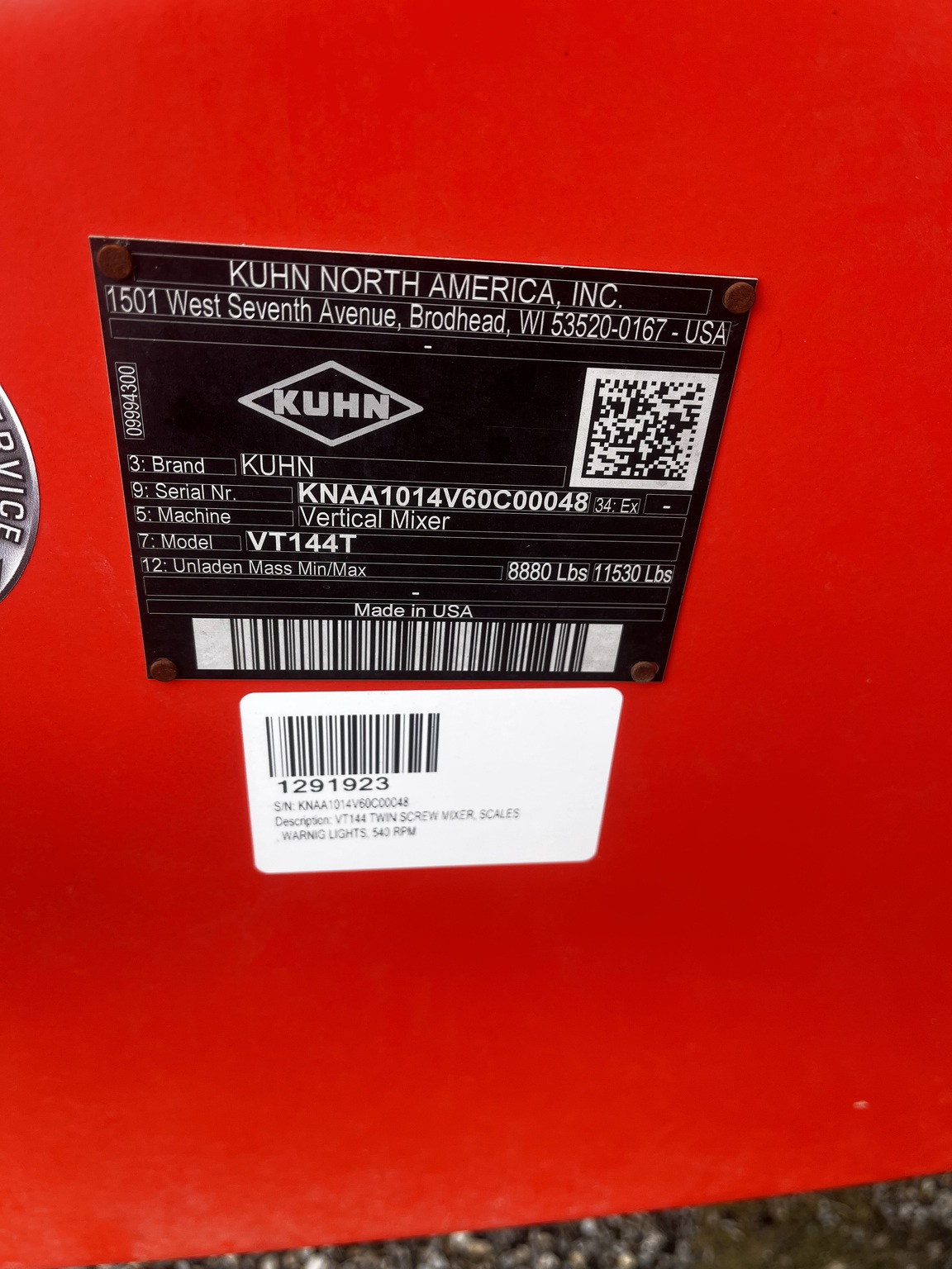 2020 Kuhn VT144 Image 3