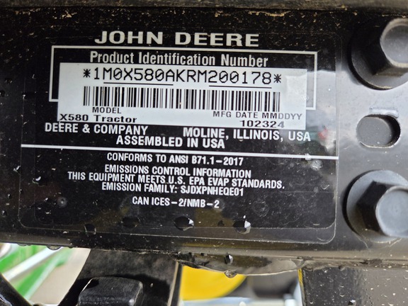 Photo of 2025 John Deere X580