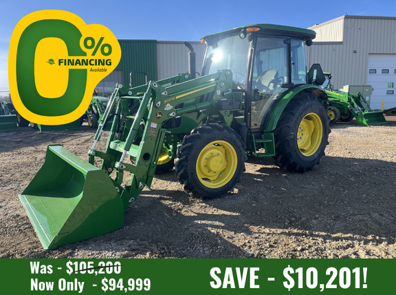  John Deere 5075E Cab Tractor + Loader