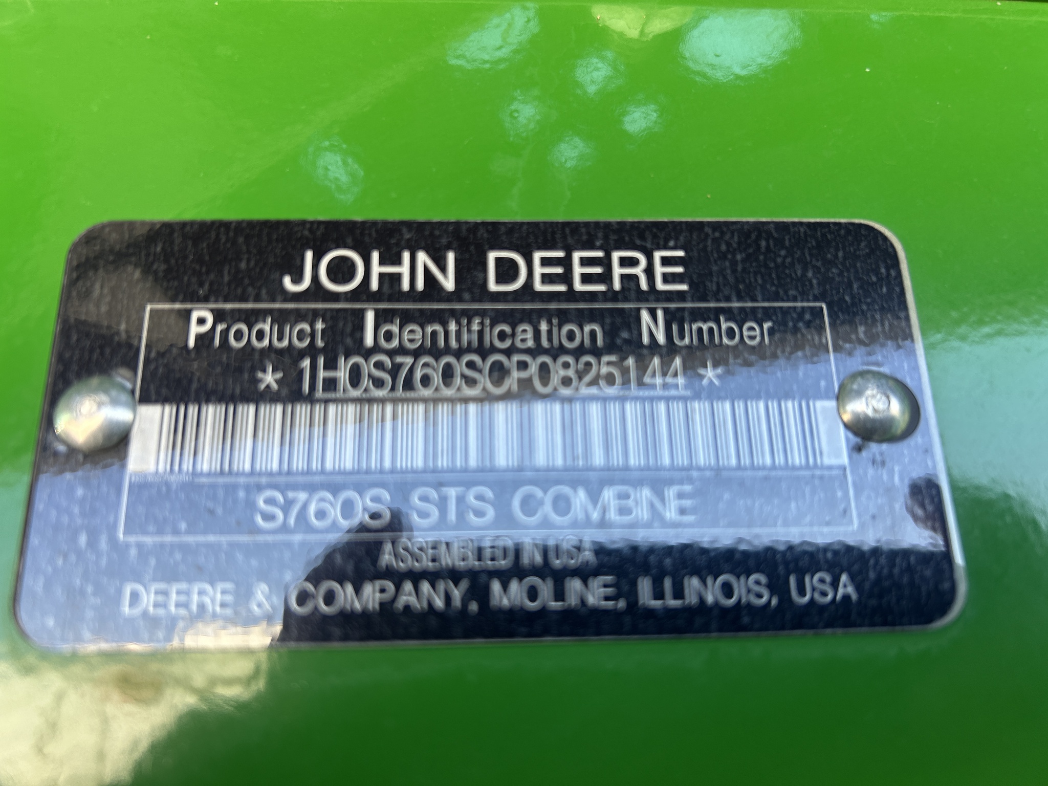  2023 John Deere S760 at Heritage Tractor in Clinton, MO
