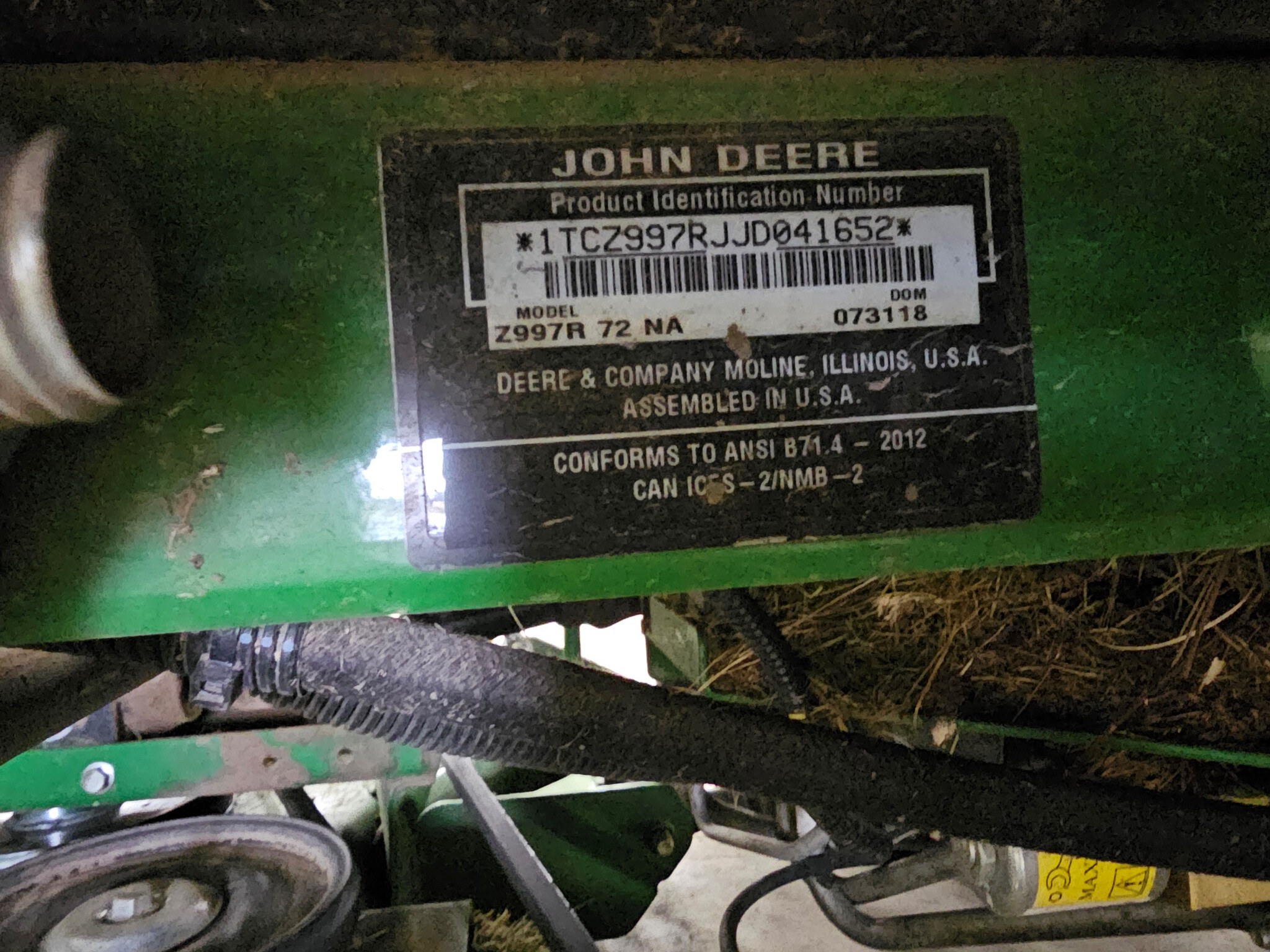  2018 John Deere Z997R at Heritage Tractor in Freeport, IL