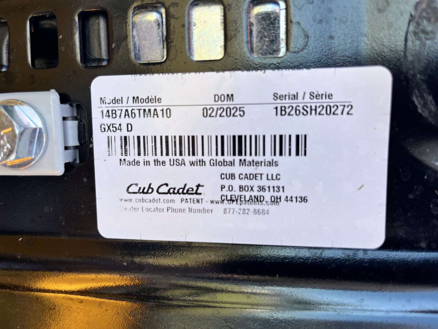 2025 Cub Cadet XT2 GX54D Image 4