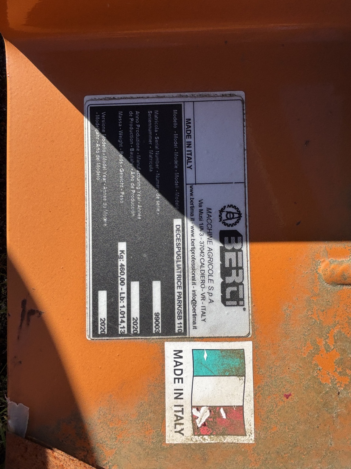 2022 Berti PARK/SB110 Image 2