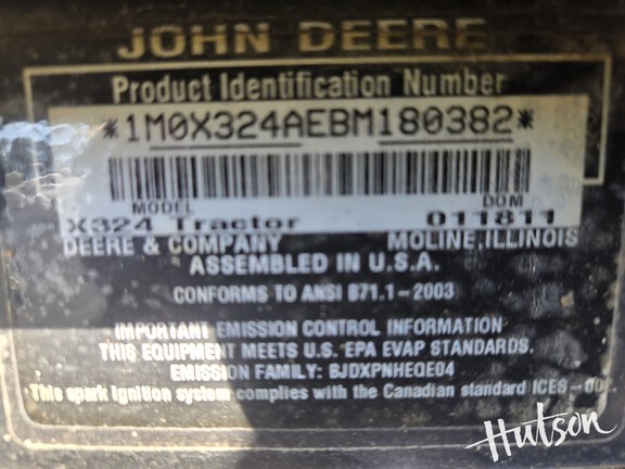 Photo of 2011 John Deere X324