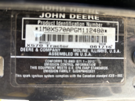 Photo of 2016 John Deere X570
