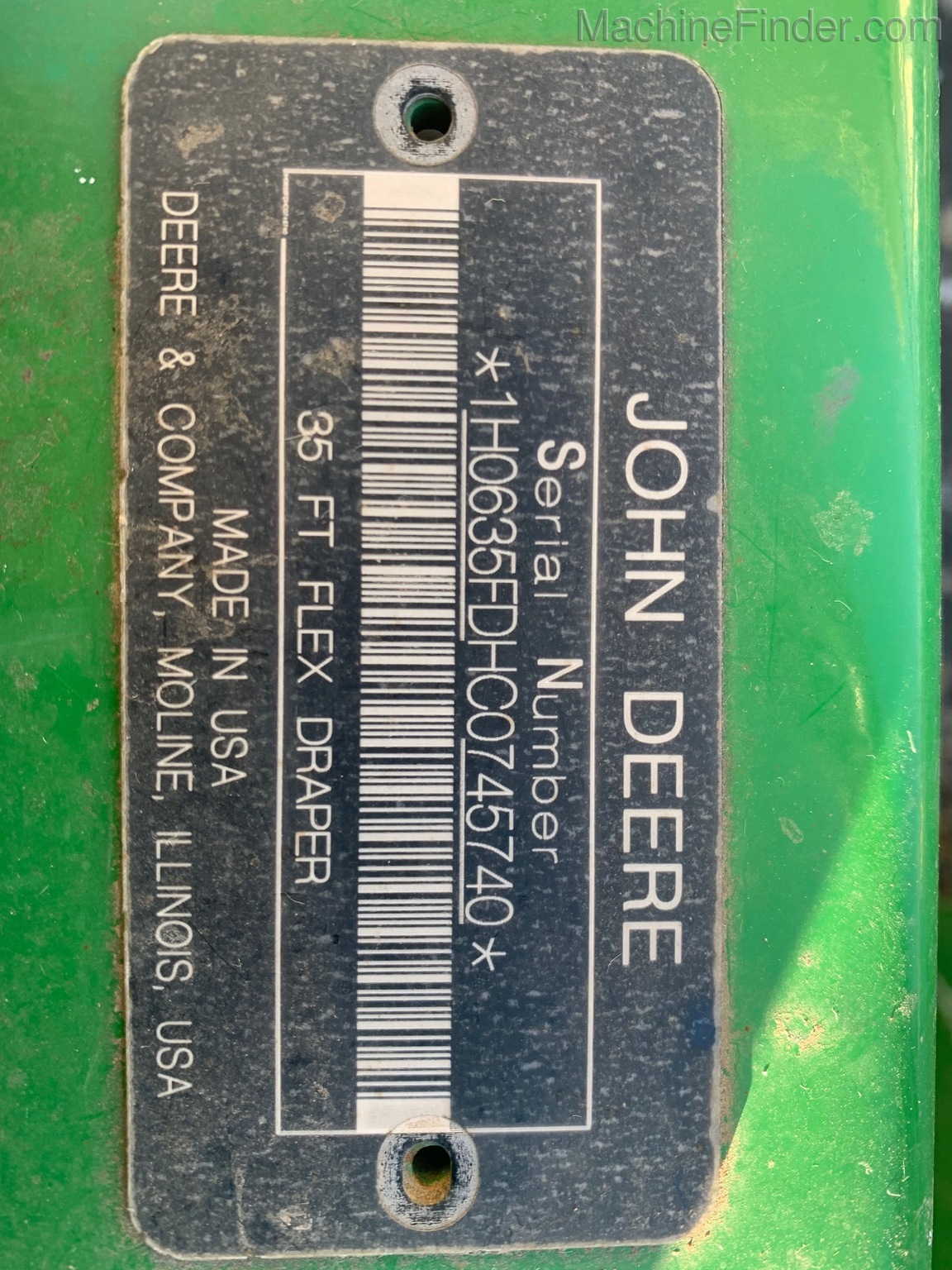 2012 John Deere 635FD Image 6