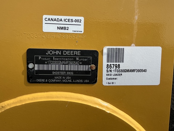 2020 John Deere 330G (3rd thumbnail)