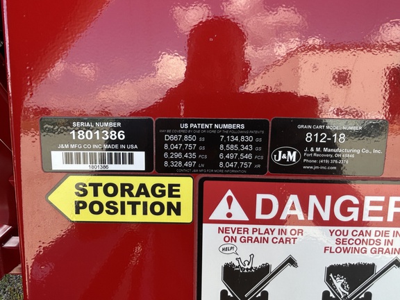 Used 2018 J&M 812 Grain Carts at Koenig Equipment in Greenville, OH - Photo25