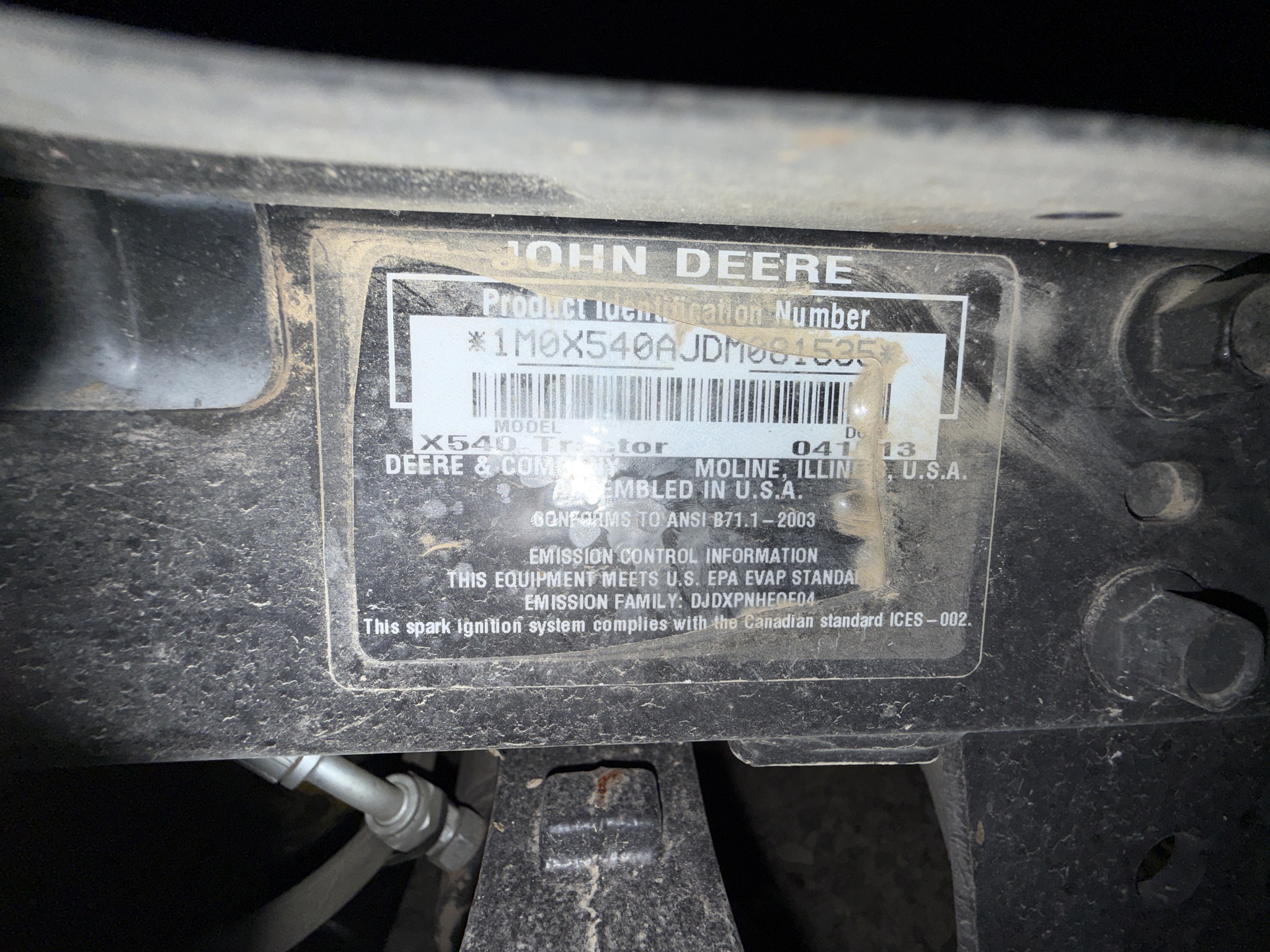 2013 John Deere X540 Image 2