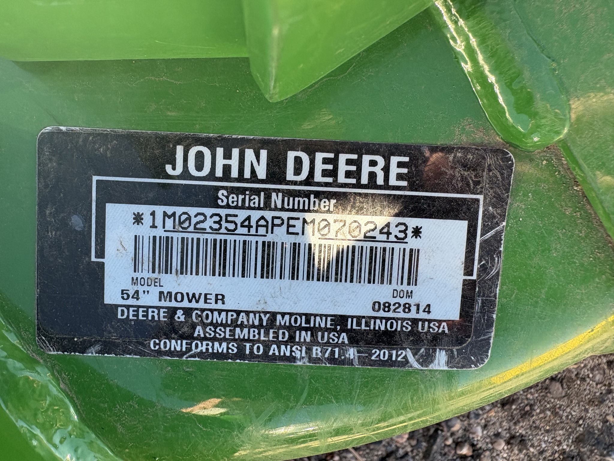 2014 John Deere 54DECK Image 4