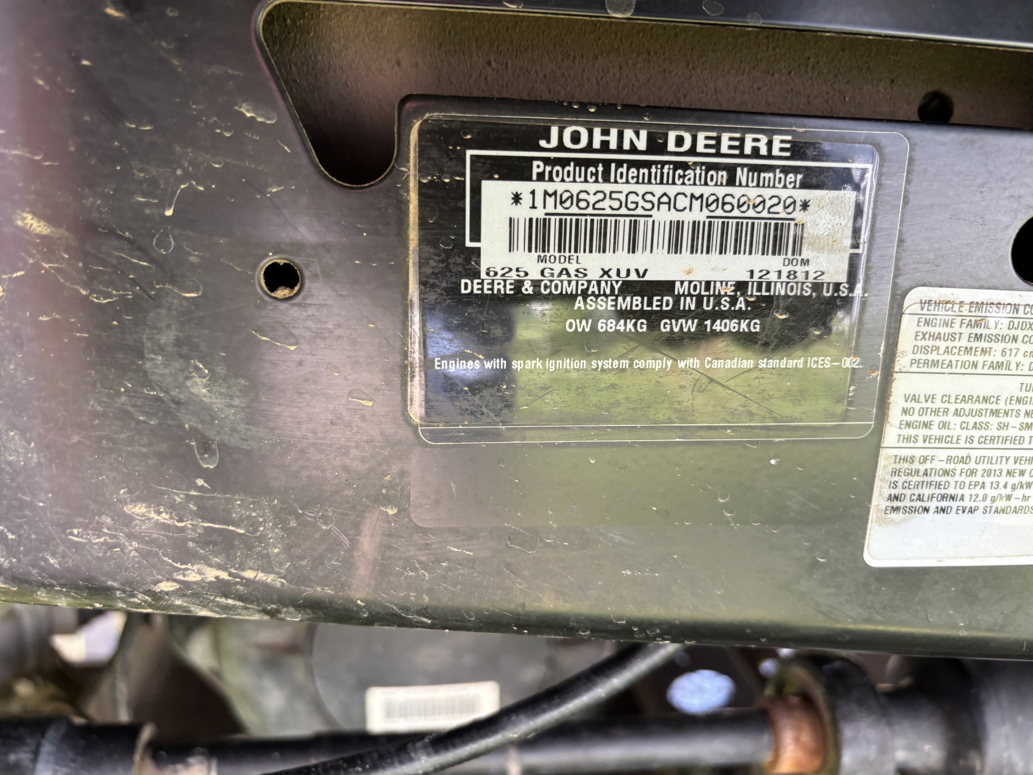 Used 2013 John Deere XUV 625I GREEN ATVs & Gators at Koenig Equipment in Knightstown, IN - PhotoXL12
