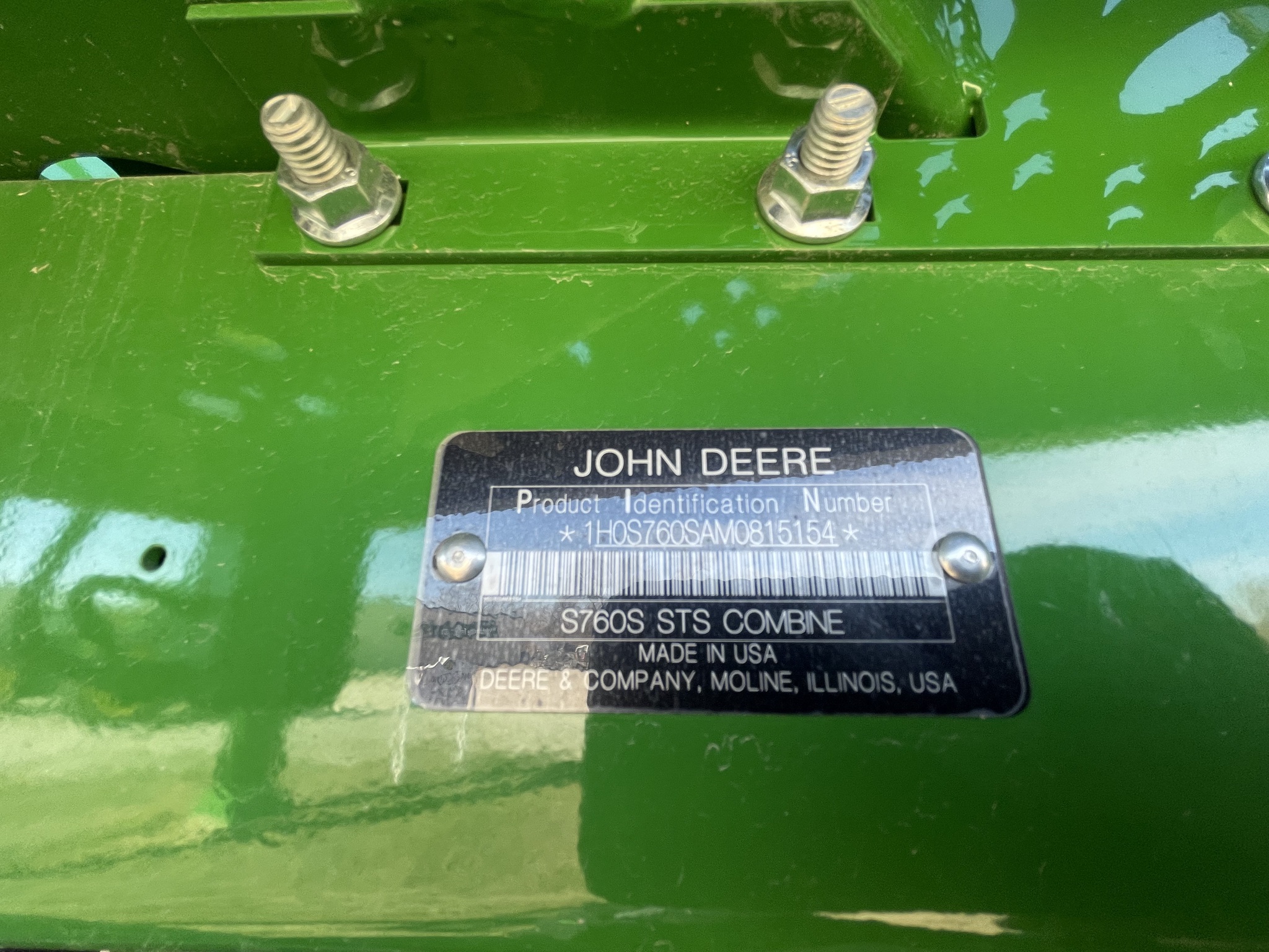  2021 John Deere S760 at Heritage Tractor in Seneca, KS