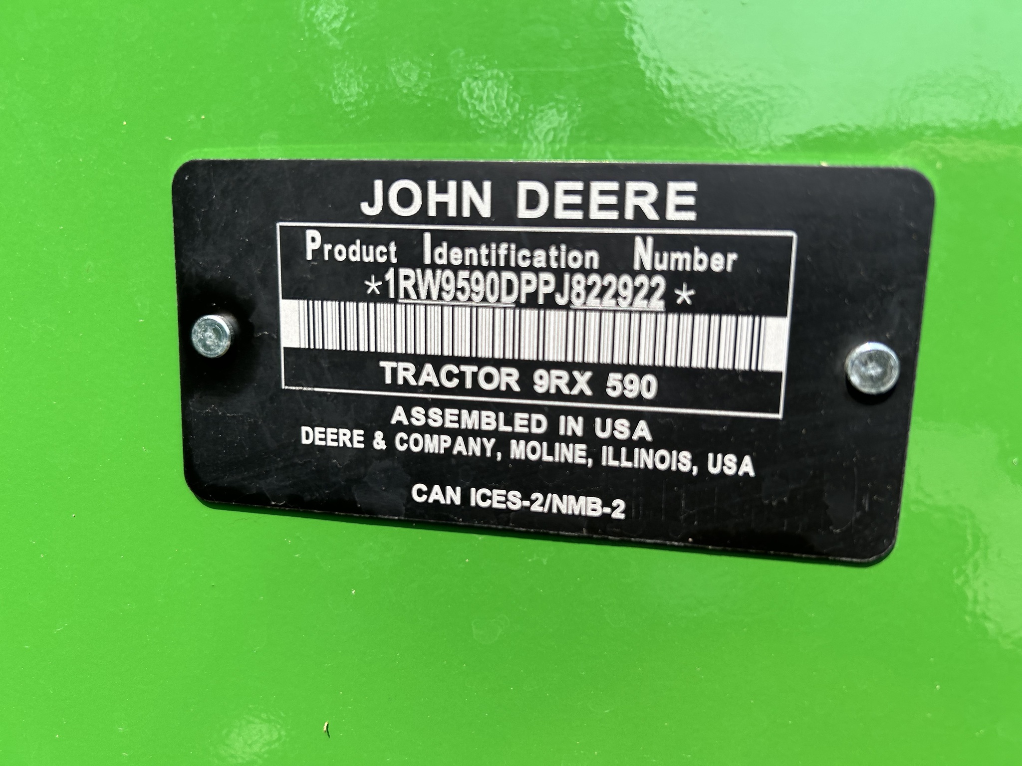  2023 John Deere 9RX 590 at Heritage Tractor in Nevada, MO